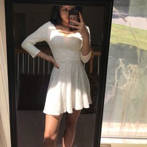 Abercrombie Kids Off White Floral Lacy Dress